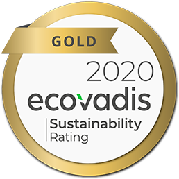 Ecovadis gold 2020 Sustainability rating Distributeur ingrédients Unipex certification