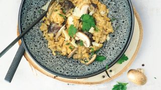 Distributeur risotto poulet champignons spécialité ingrédients food alimentaire Unipex recette formulation